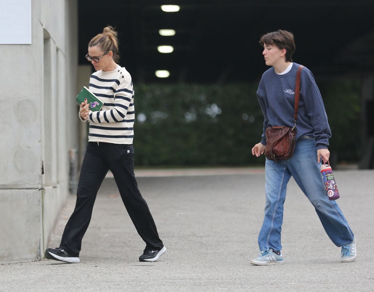 Jennifer Garner was seen walking with Fin in Los Angeles.