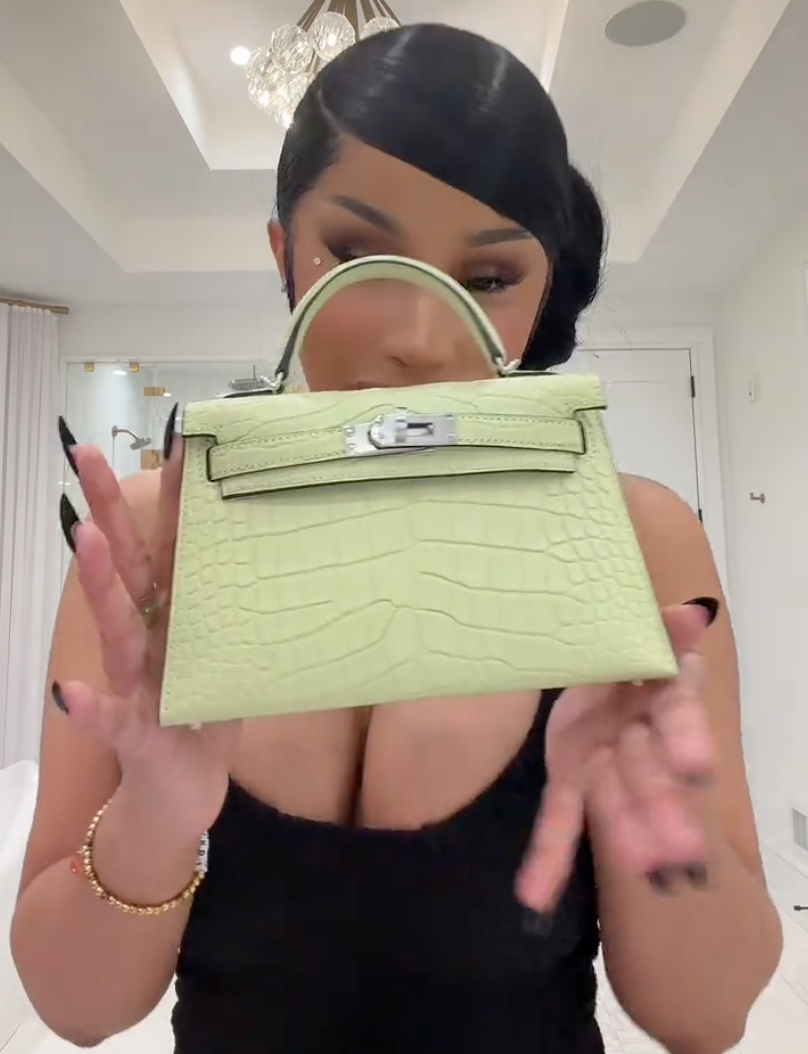 Hermès Kelly in alligator, reportedly valued at $44,100. 