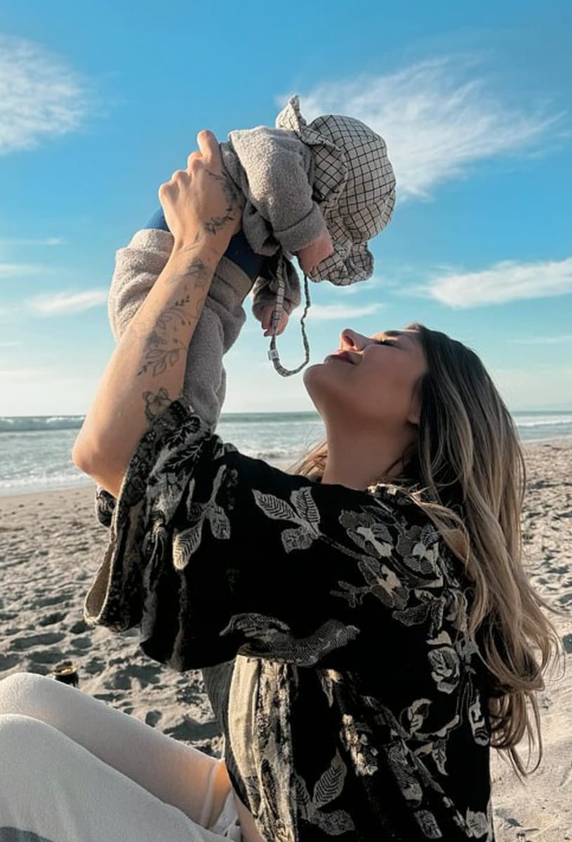 Their family has grown with the arrival of their son, Ronin Walker Cobain Hawk, born in September 2024.