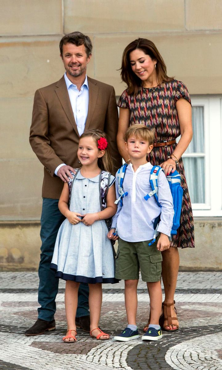 The Crown Prince Couple's twins started at Tranegårdskolen in August of 2017