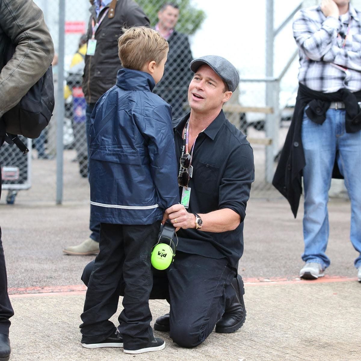 Brad Pitt Attends The MotoGP British Grand Prix Race At Silverstone Ahead Of The Release Of The Documentary "Hitting The Apex"