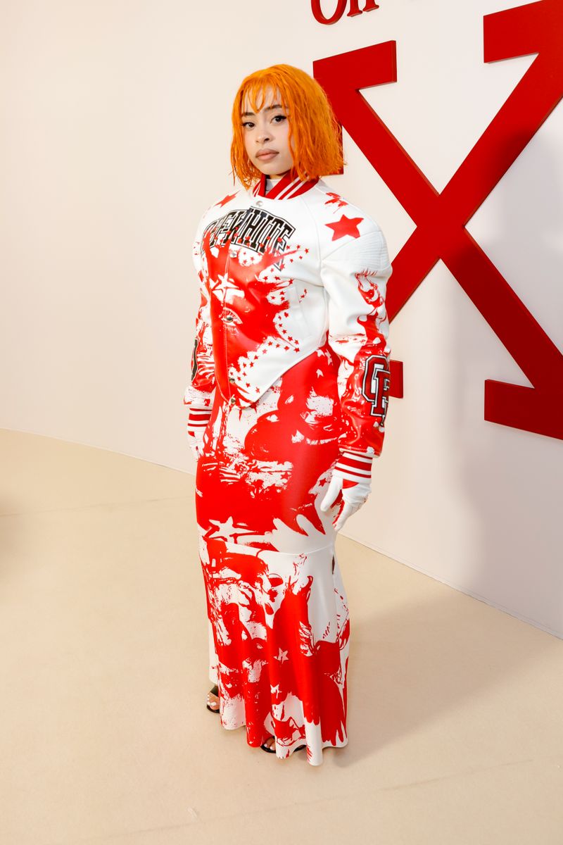Ice Spice at the Off-White Fall RTW 2025 fashion show as part of Paris Fashion Week on March 6, 2025 in Paris, France. (Photo by River Callaway/WWD via Getty Images)