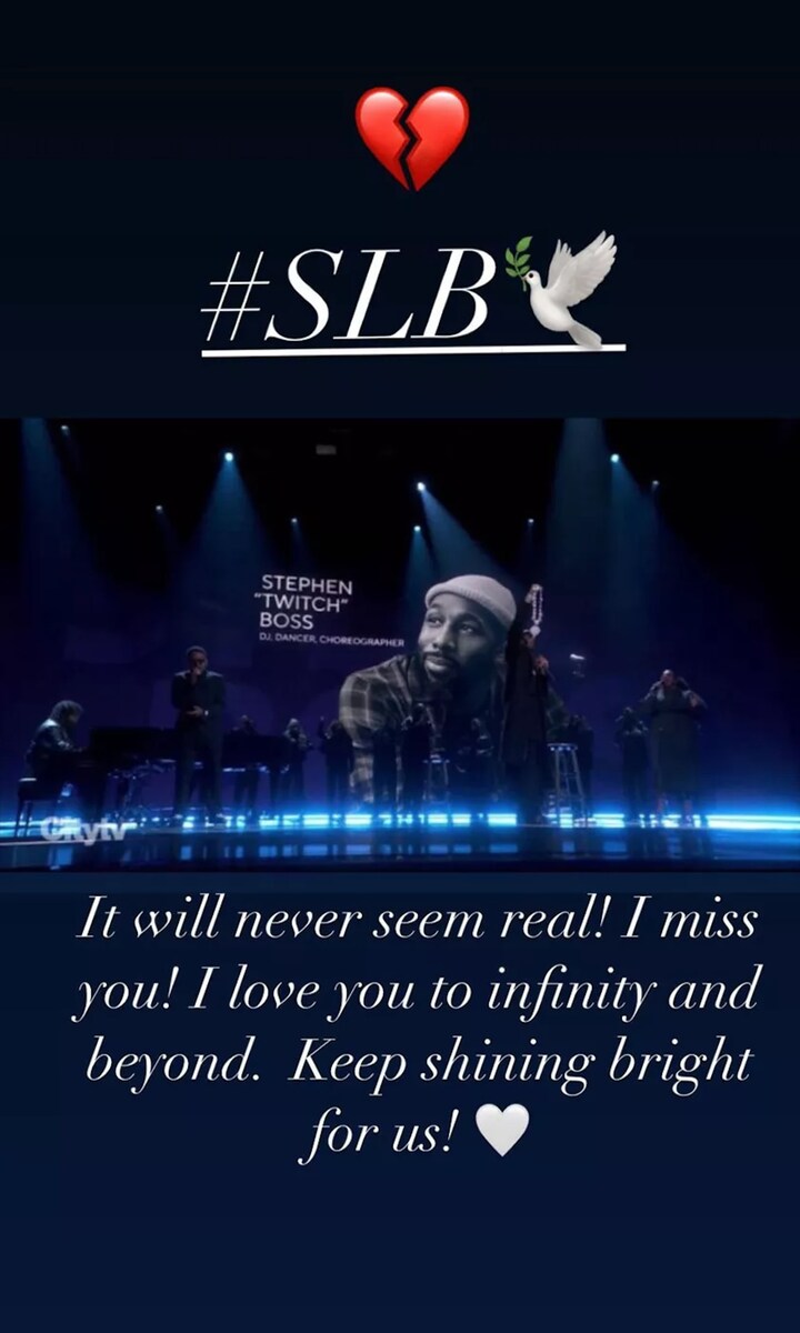 Stephen "tWitch" Boss’ mother, Connie Boss Alexander, reacted after seeing her late son featured in the 2023 Grammys' In Memoriam segment.