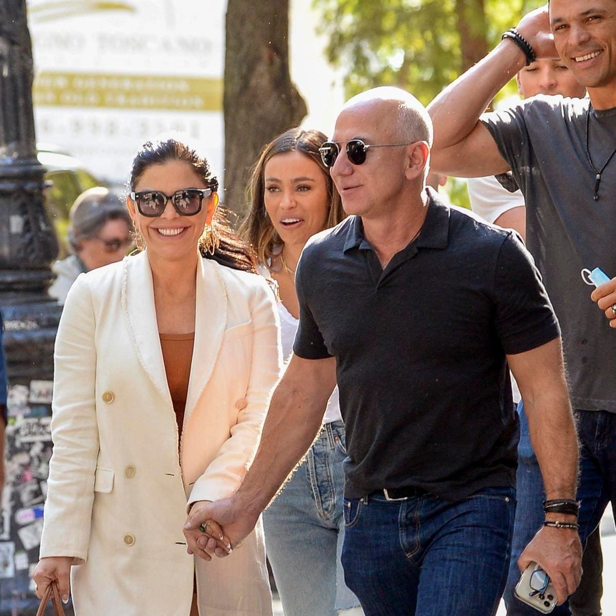 Lauren Sanchez, Jeff Bezos, Tony and October Gonzales. Nikko Gonzales.