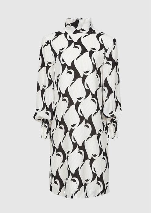 Meghan Markle black and white mini dress