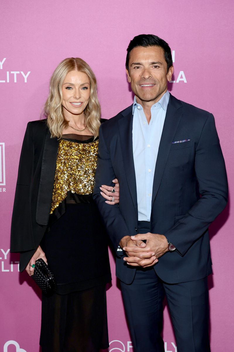 NEW YORK, NEW YORK - MAY 12: (L-R) Kelly Ripa and Mark Consuelos attend Family Equality's Night at the Pier at Pier Sixty at Chelsea Piers on May 12, 2025 in New York City. (Photo by Dimitrios Kambouris/Getty Images for Family Equality)