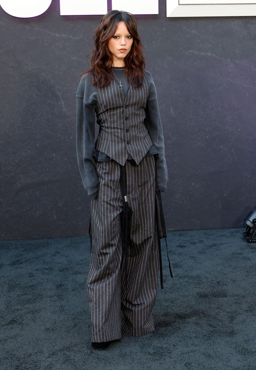 Jenna Ortega brings her signature dark palette to fall street style with effortless ease.