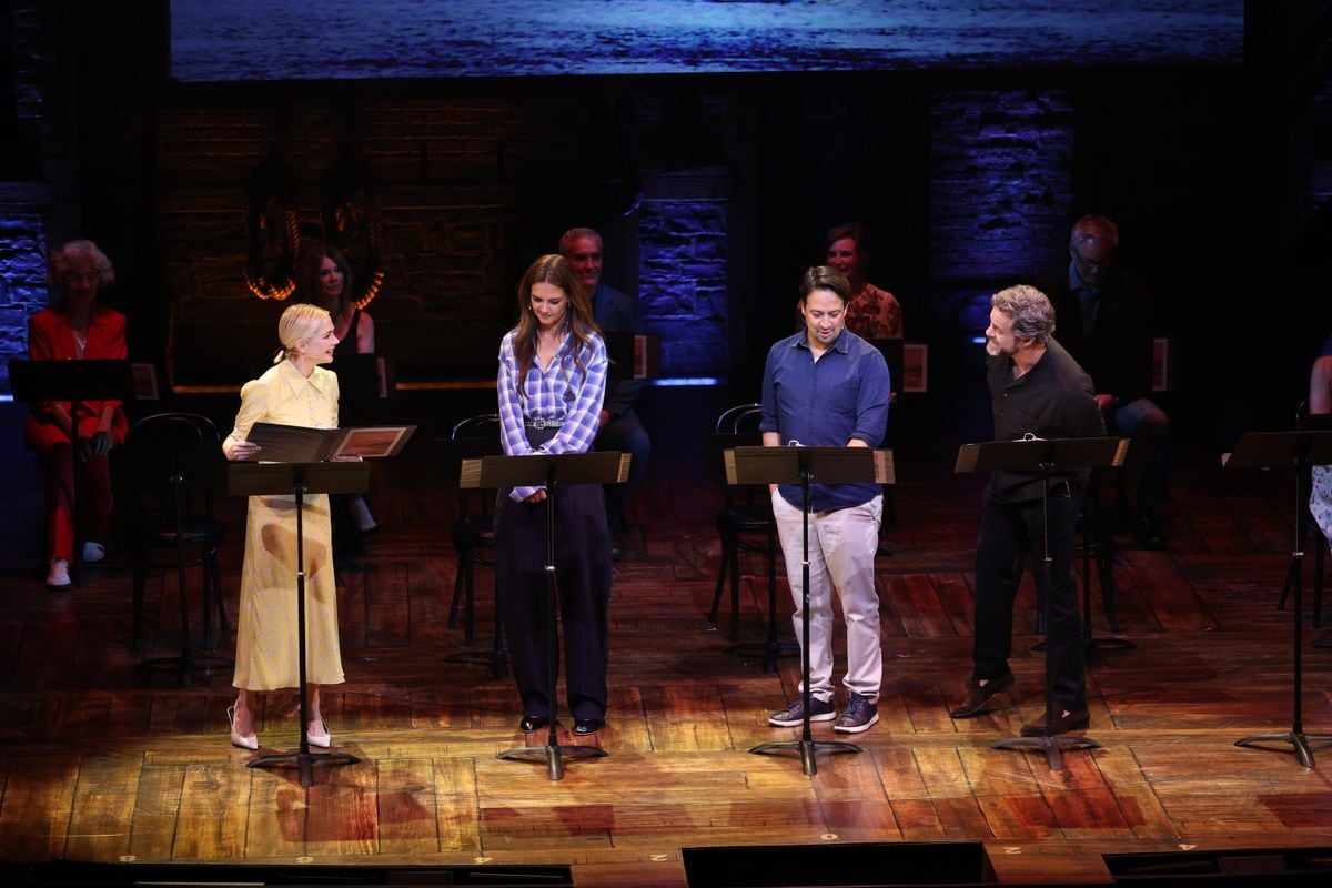 The pair shared the stage with Lin-Manuel Miranda and Joshua Jackson