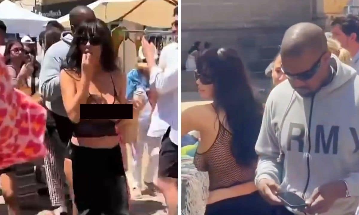 Bianca Censori and Kanye West in Spain