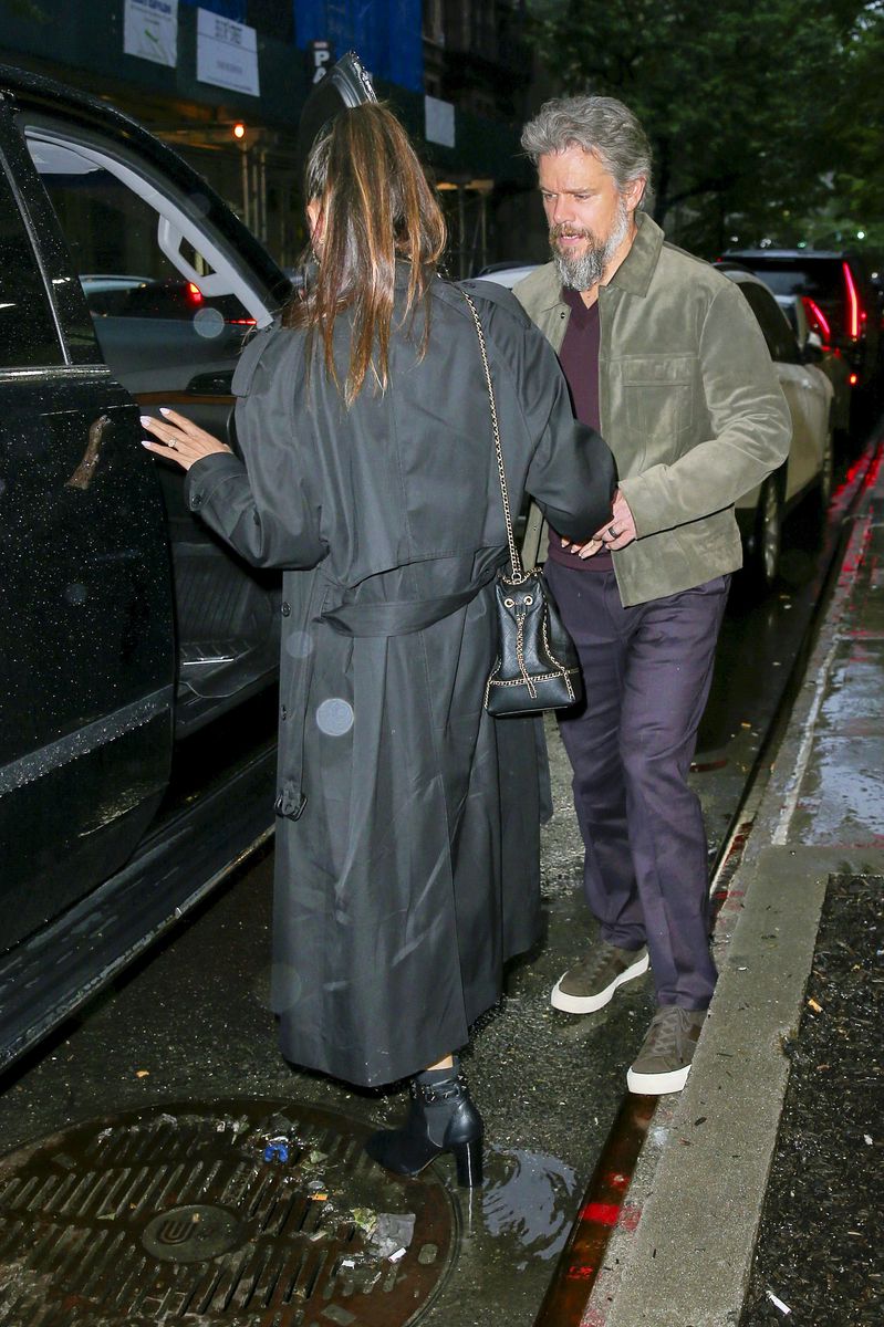 Matt Damon and Luciana Barroso in NYC