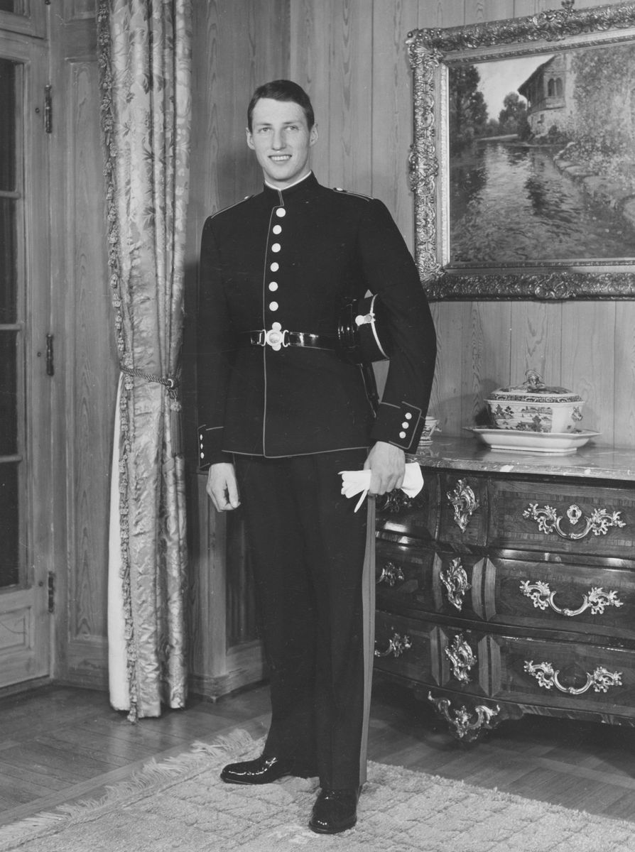 King Harald of Norway. Pictured on his birthday, february 21, 1958 when becoming 21. 