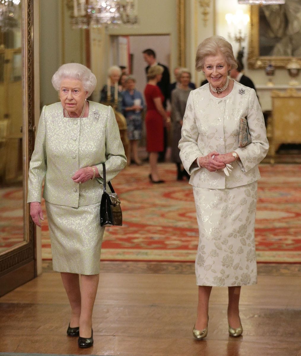  Queen Elizabeth II and Princess Alexandra are seen during a reception to celebrate the patronages of the Princess, in the year of her 80th birthday at Buckingham Palace on November 29, 2016 in London, England.  (Photo by Yui Mok - WPA Pool/Getty Images)