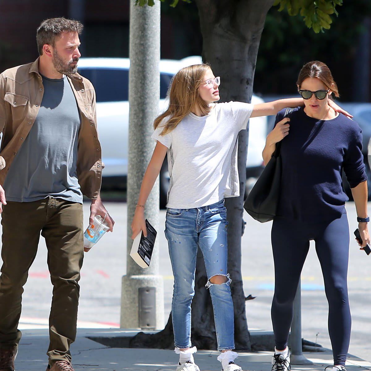 Ben Affleck, Jennifer Garner and daughter Violet.