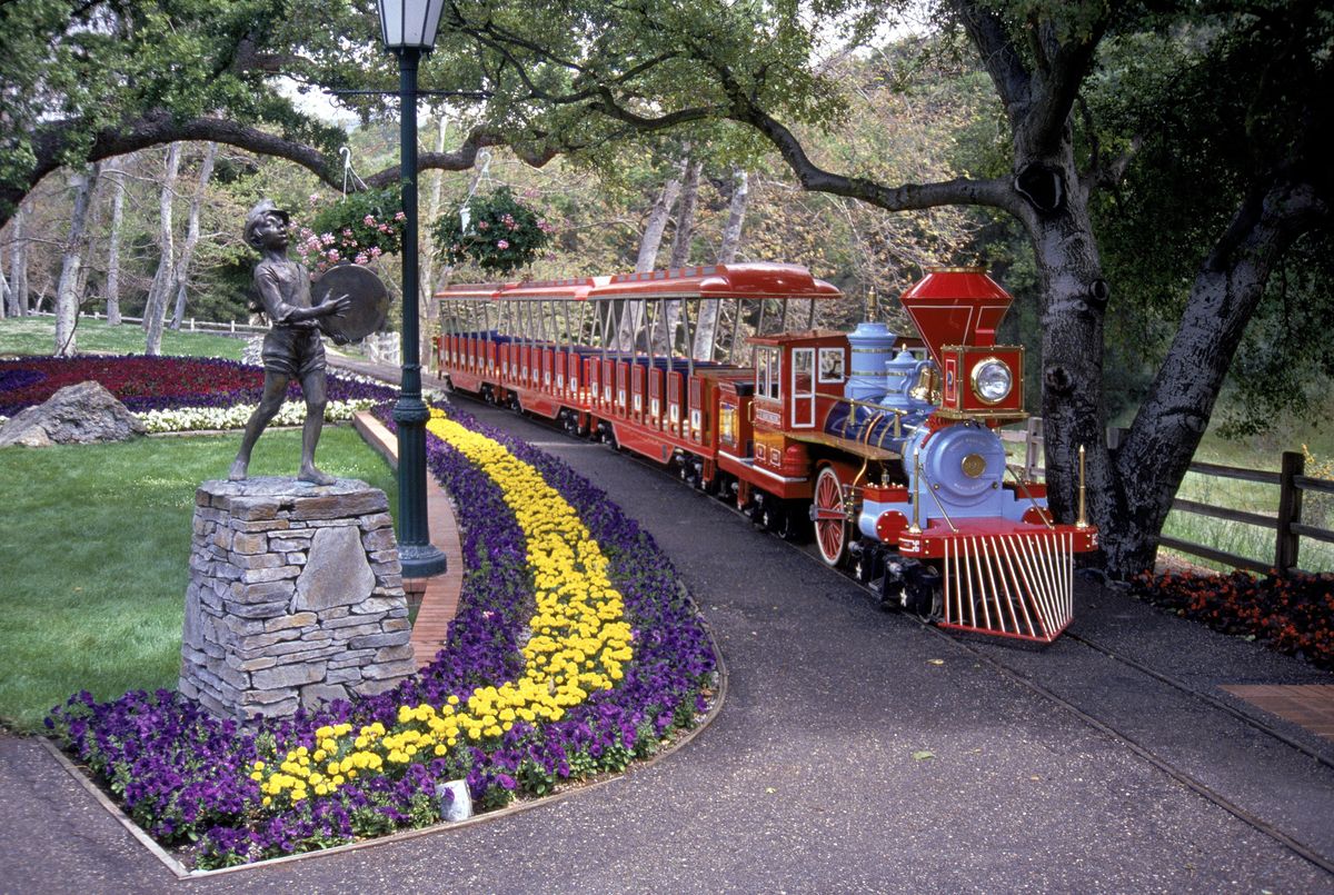 The ranch famously included an amusement park, zoo, movie theater and train system.