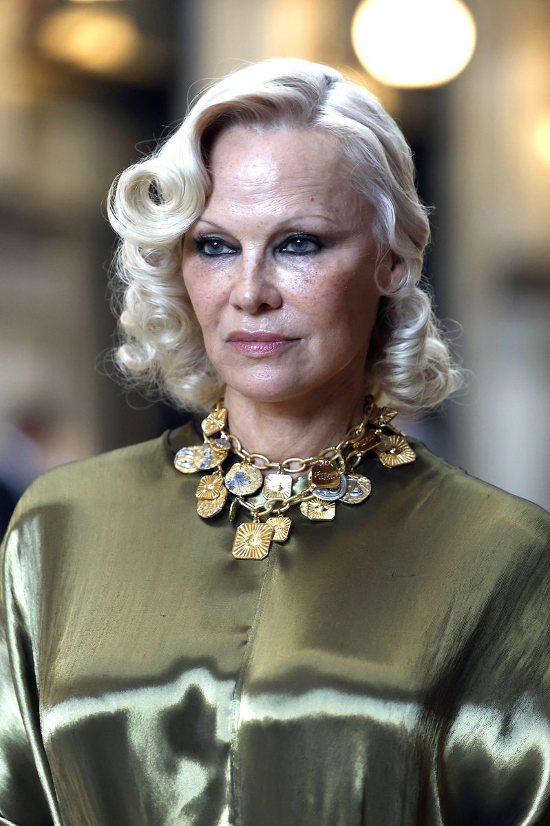 Pamela Anderson attends Vogue World: Milano 2026 at Galleria Vittorio Emanuele II on September 22, 2026 in Milan, Italy. 
