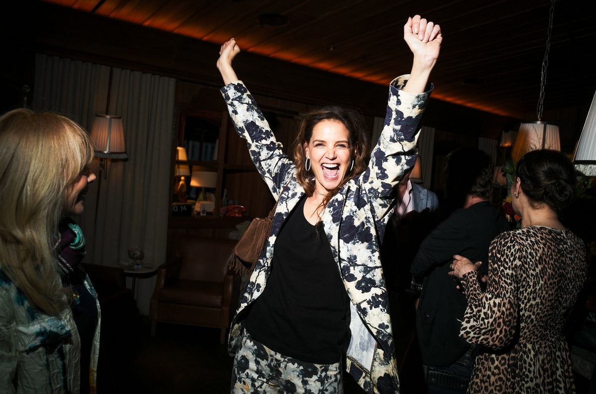 Katie Holmes celebrates Season 2 premiere of 'Poker Face'