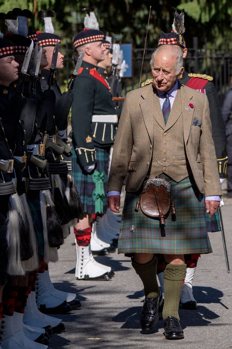 King Charles III is spending his annual summer stay at Balmoral Castle in Scotland, where the royal family traditionally gathers during the late summer months.
