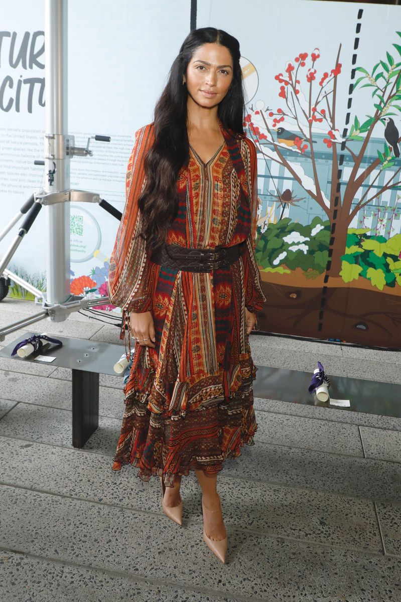 Camila Alves McConaughey goes from oversized pinstripes to boho glamour in 24-hour NYC style switch