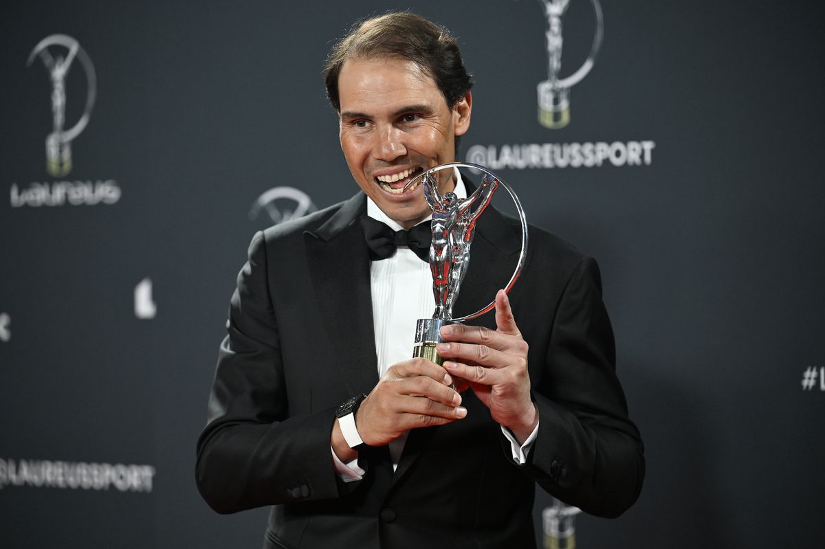 Rafa Nadal receives World Sports Award as he prepares to welcome second child
