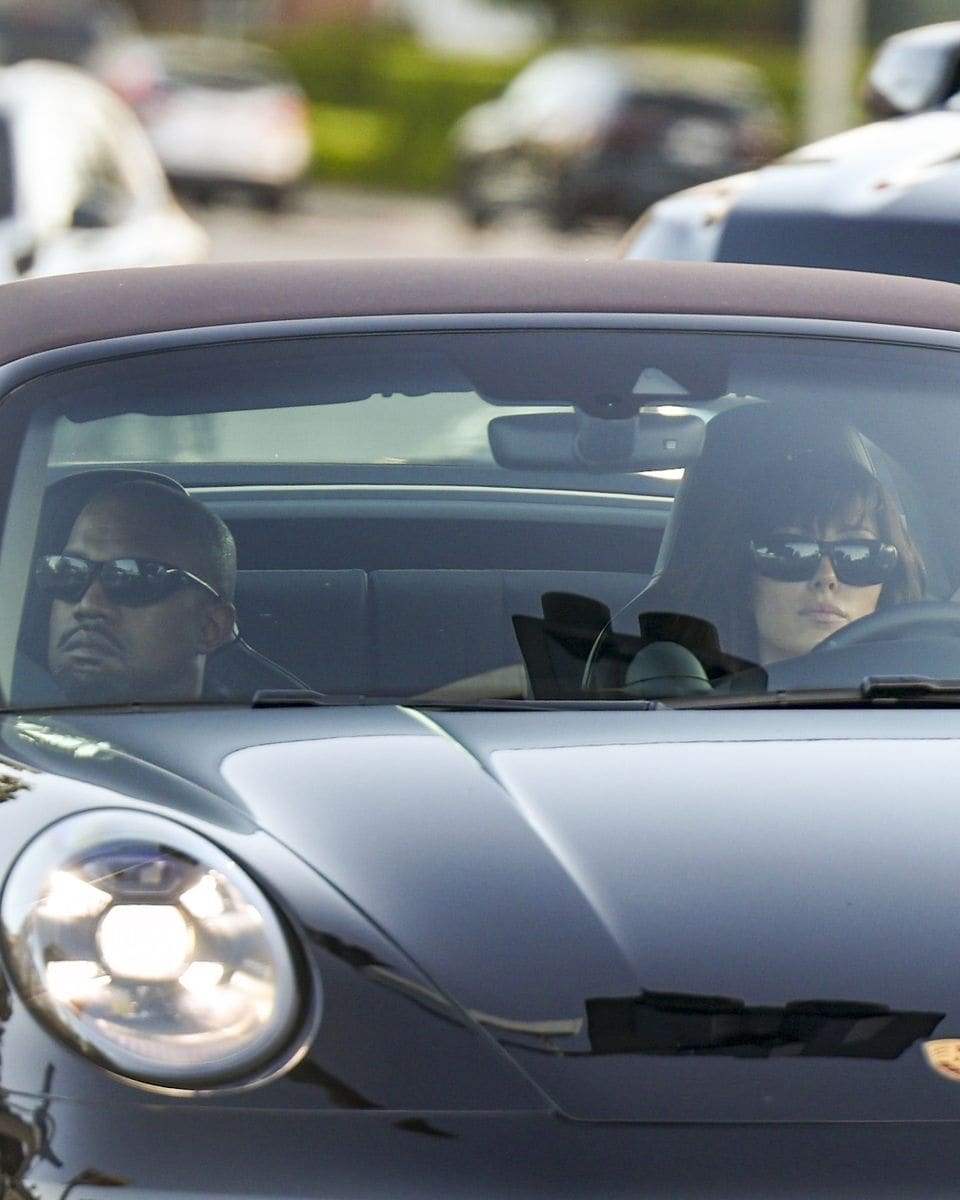 Bianca Censori and Kanye driving around LA