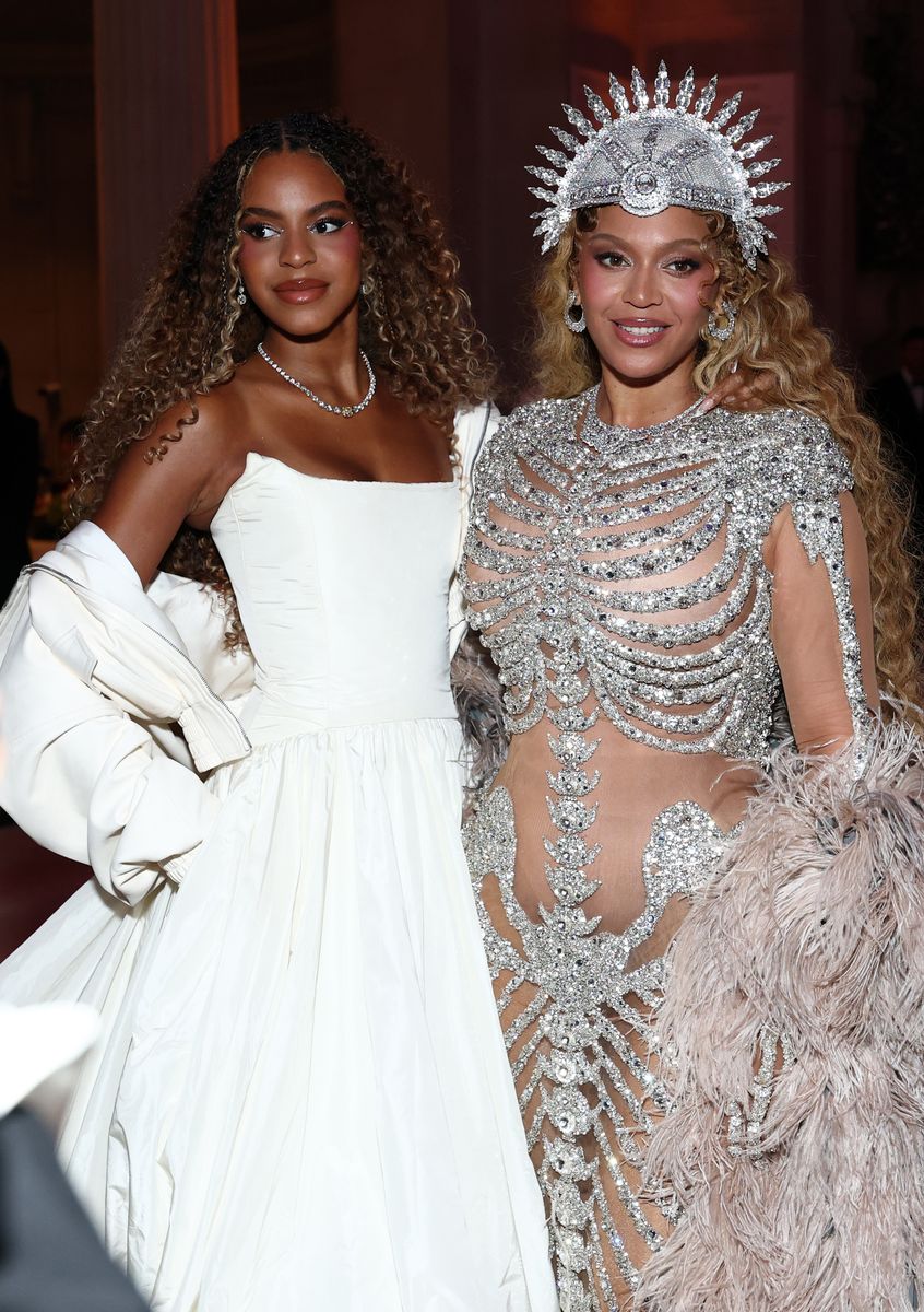 Blue Ivy Carter and Beyonce attend the 2026 Met Gala celebrating "Costume Art" at the Metropolitan Museum of Art on May 04, 2026 in New York City. 