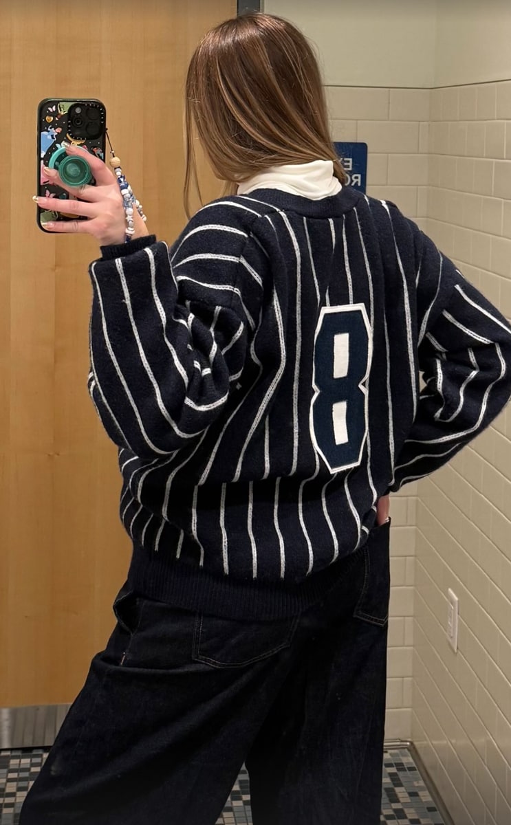 She proudly reps her man's number