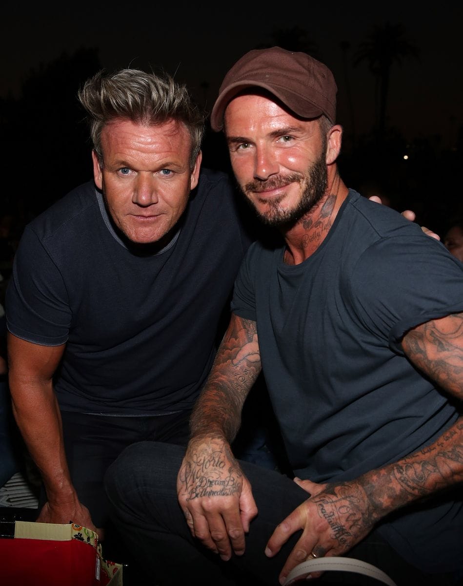  Gordon Ramsay and David Beckham attend the Cinespia Presents "Sabrina" At The Hollywood Forever Cemetery