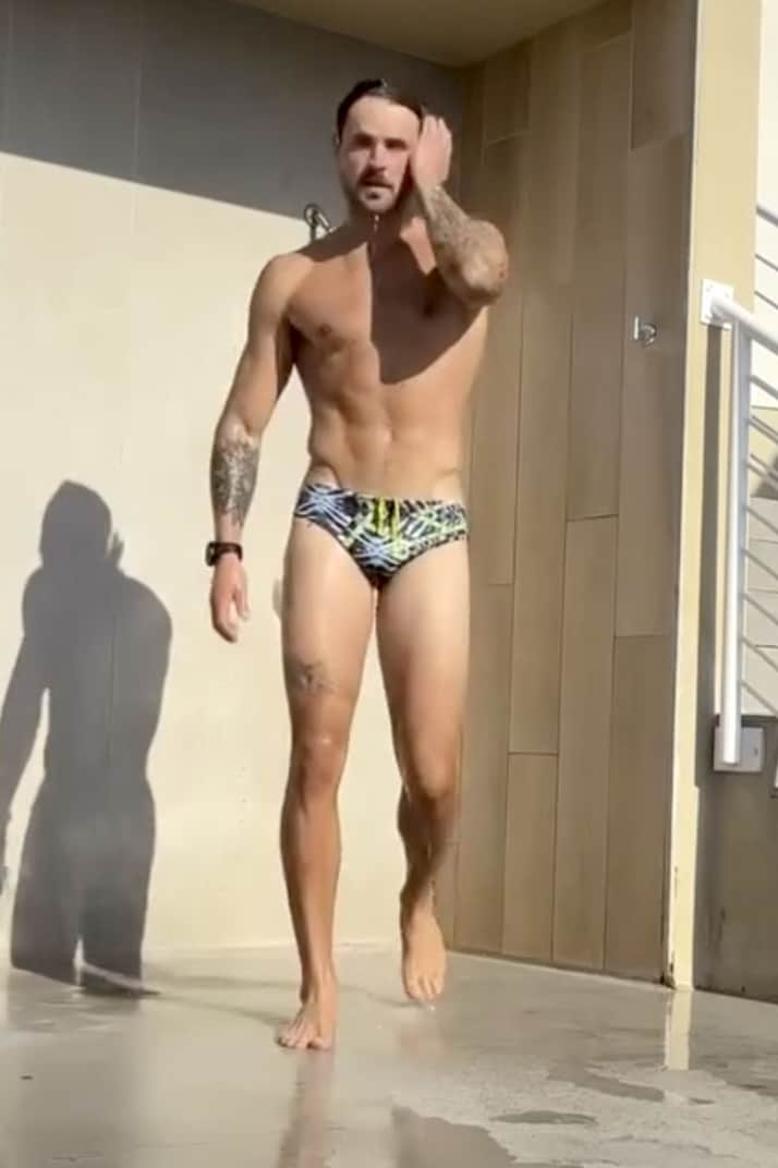 Dylan Efron wears colorful speedo 