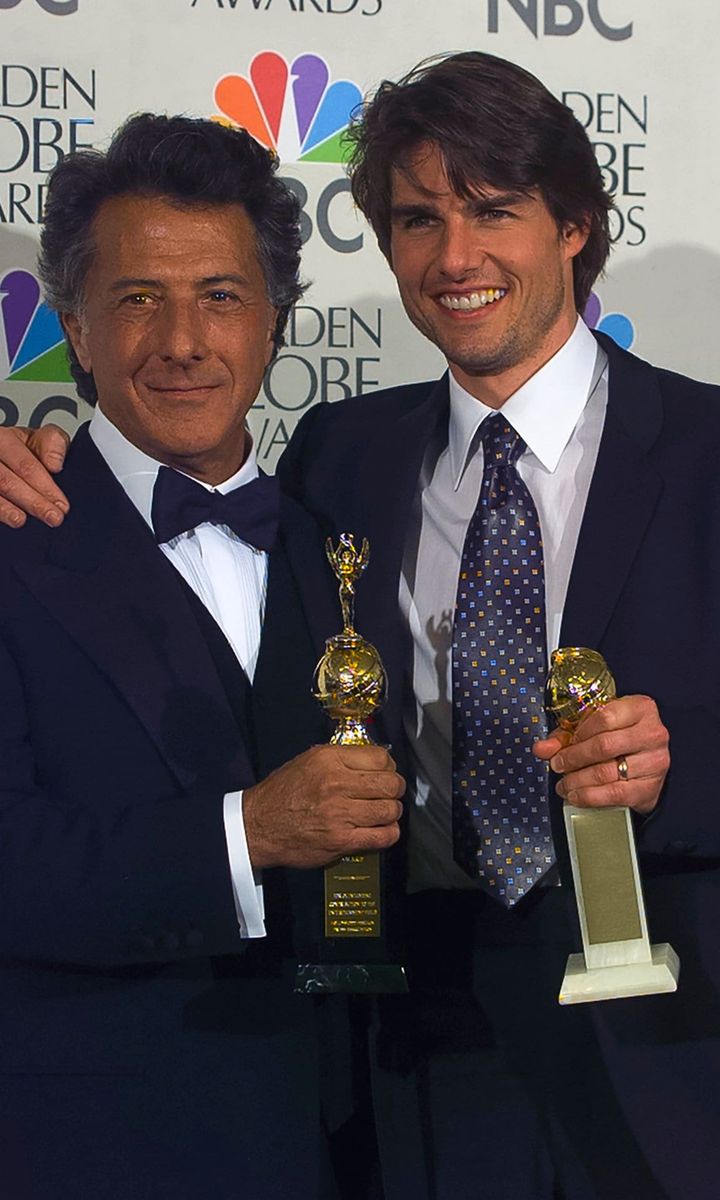 Winners Tom Cruise Dustin Hoffman at Golden Globes Awards Show 1997