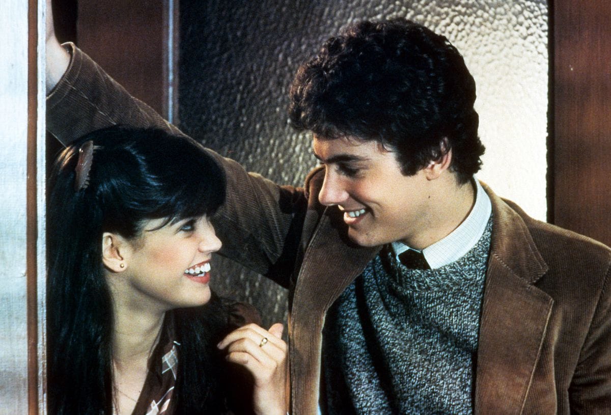 Phoebe Cates flirts with Zach Galligan in a scene from the film 'Gremlins', 1984. (Photo by Warner Brothers/Getty Images)