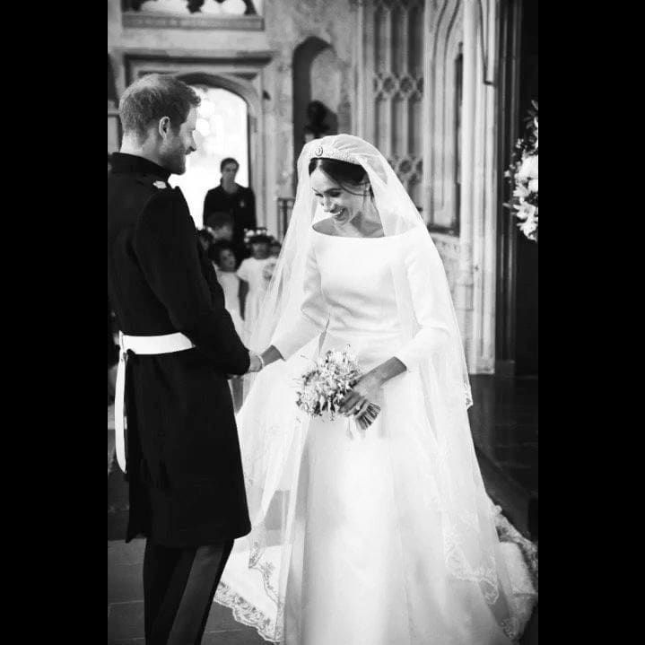 The Cambridges' nanny and the young bridal party watched Harry and Meghan sign the register at their wedding