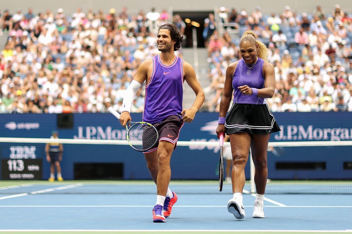 Carlos Alcaraz and Serena Williams at the US Open