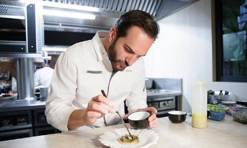 Chef Mario Sandoval cooking