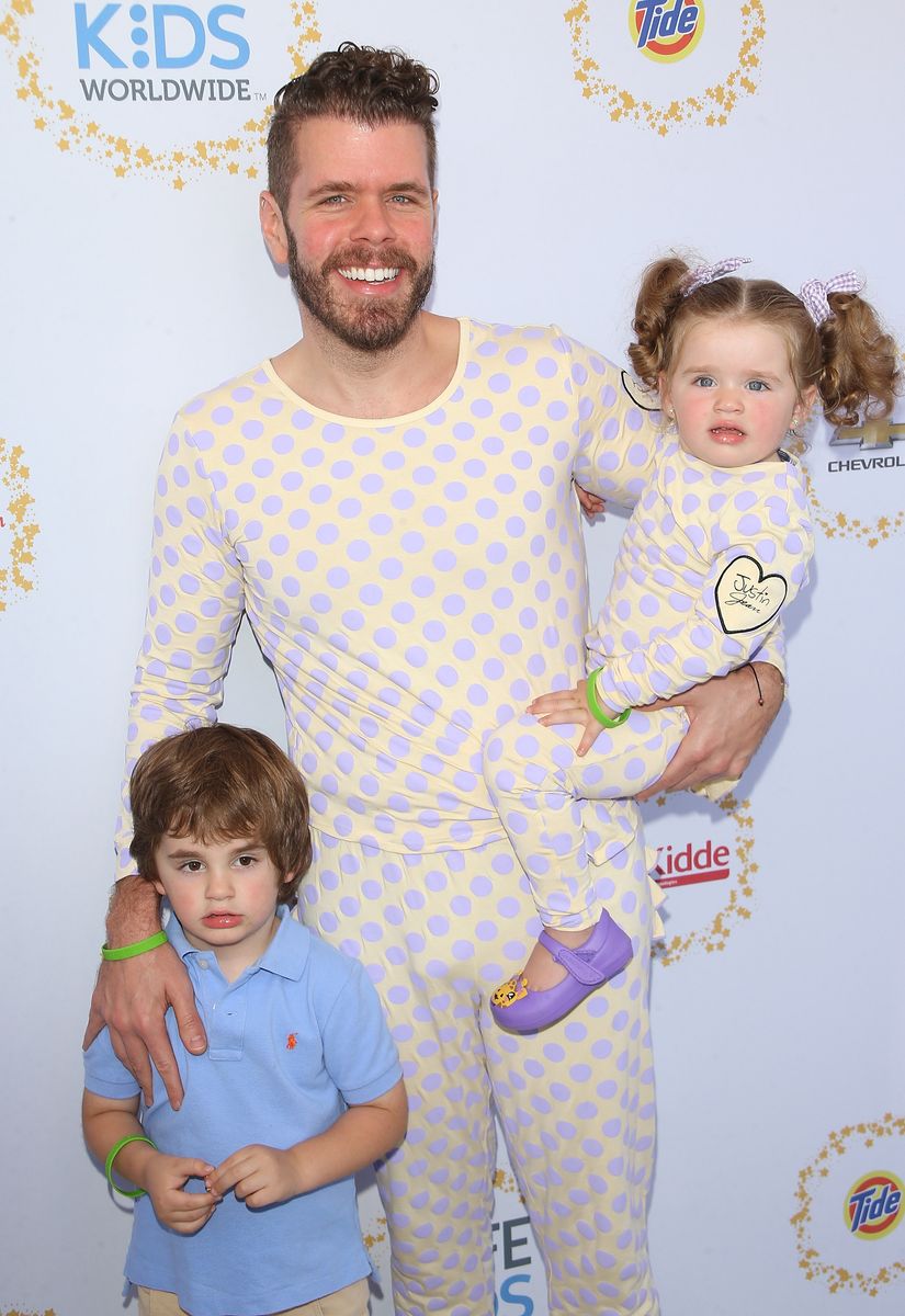 Perez Hilton with his eldest kids: Mario and Mia