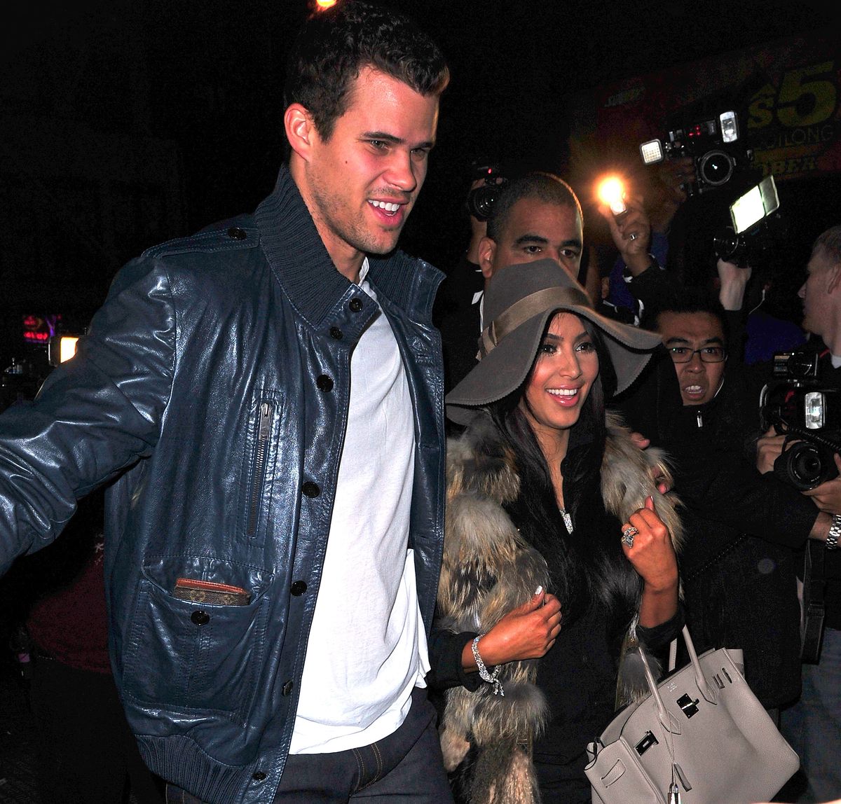 Kris Humphries and Kim Kardashian arrive to The Darby on October 21, 2011 in New York City
