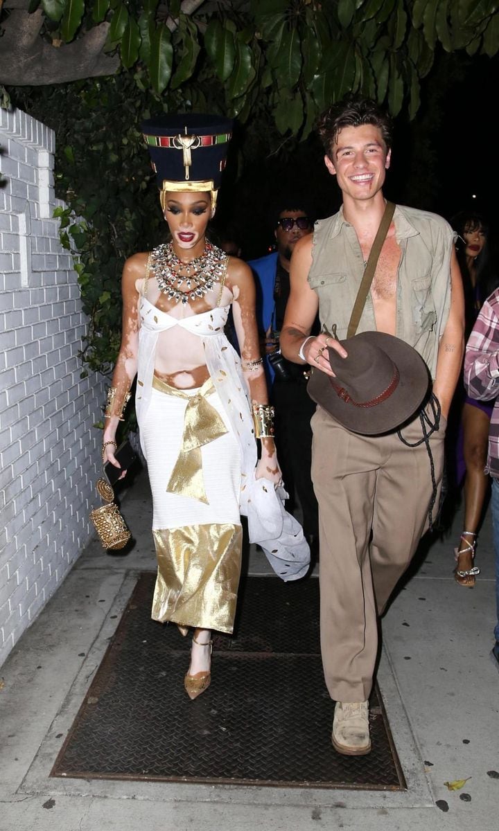 Shawn Mendes leaves his chest out in Indiana Jones’ Halloween costume