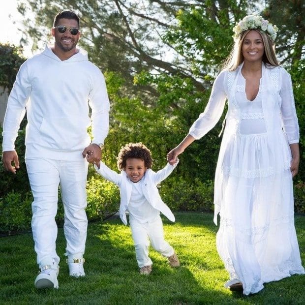 As a final (and most-liked) post in the series, Ciara shared a heartwarming image of her with her husband Russell and her son Future Jr. She and the 28-year-old Seattle Seahawks quarterback were all smiles as they held onto the 2-year-old boys hands. The youngster (who Ciara had with her ex Future) looked thrilled to be at the event. Ciara simply captioned the photo: "Thankful." After one year of dating, Ciara and Russell tied the knot in July of 2016 with a lavish ceremony at Peckforton Castle. The couple had chosen to remain celibate until their wedding.
Photo: Instagram/@ciara