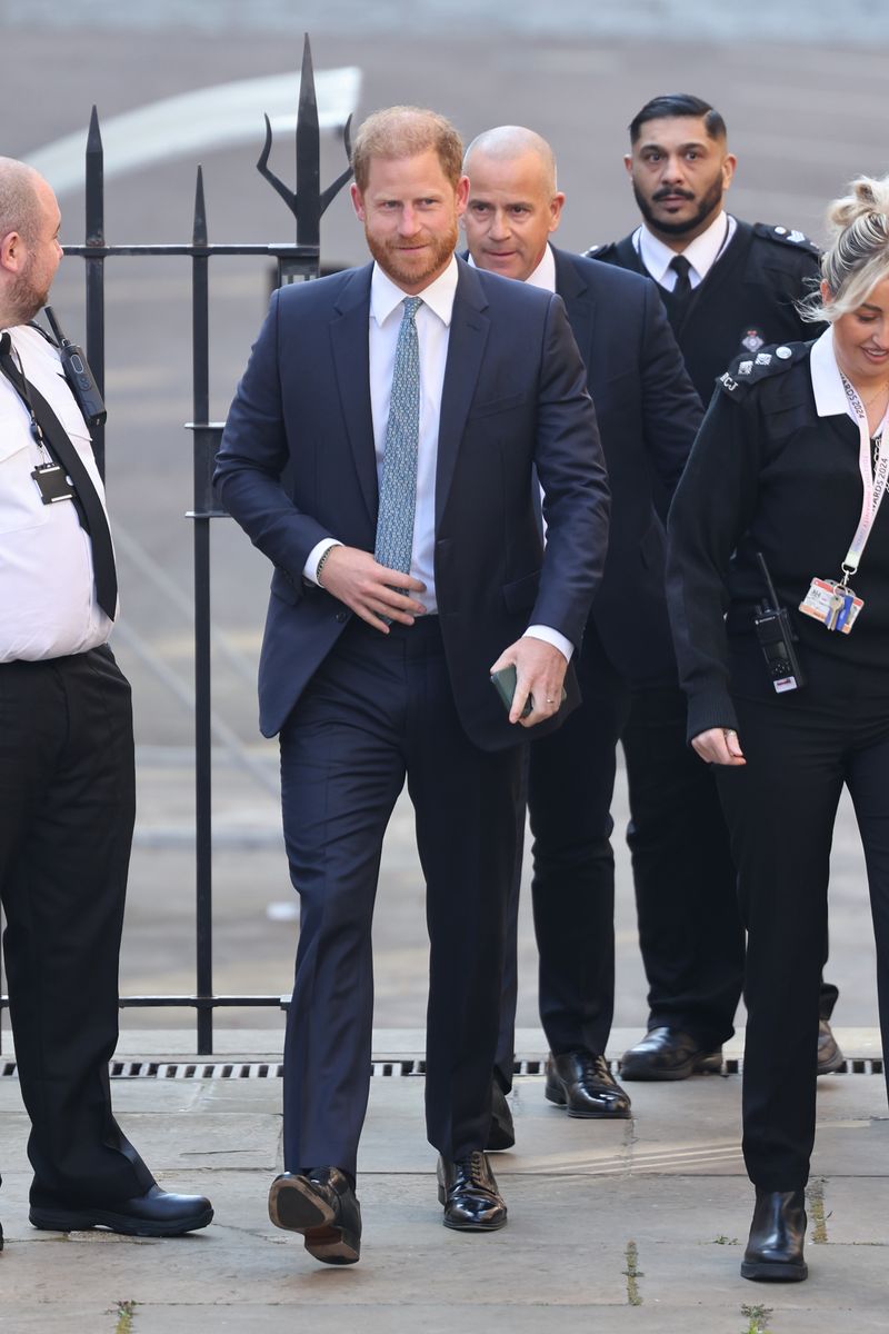 LONDON, ENGLAND - APRIL 08: Prince Harry arrives at Royal Courts of Justice on April 08, 2025 in London, England. (Photo by Neil Mockford/Getty Images)