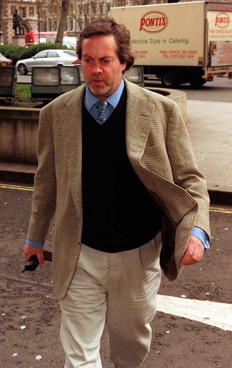 The Marquess of Blandford, was ordered to stand trial at London's Middlesex Guildhall Crown Court accused of shoplifting. Jamie Blandford, 44, is alleged to have stolen two pairs of sunglasses and a deodorant from Harvey Nichols store in Knightsbridge, London. *..in November 1999. The aristocrat, charged as James Charles Spencer-Churchill, spoke just four times during a ten minute plea and directions hearing. 06/08/00: The Marquess is due to stand trial on Monday August 7th 2000 accused of shoplifting. (Photo by Peter Jordan - PA Images/PA Images via Getty Images)