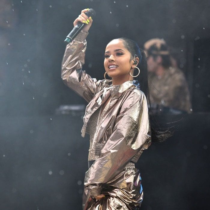 Becky G perform at Amazon concert