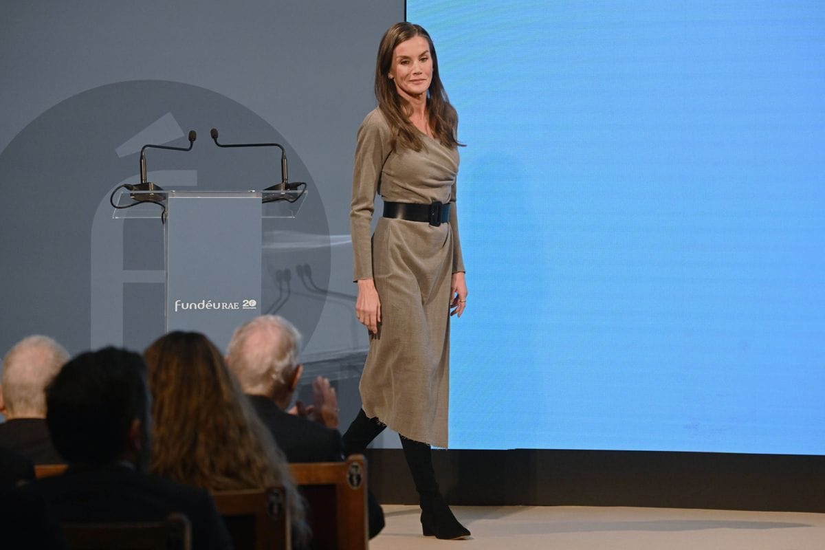 MADRID, SPAIN - DECEMBER 17: Queen Letizia during the ceremony commemorating the 20th anniversary of the Fundacion del Español Urgente "FundeuRAE", held at the Royal Spanish Academy, on December 17, 2025, in Madrid, Spain. In these twenty years, the Foundation, promoted by the Royal Spanish Academy (RAE) and the EFE Agency, has become one of the main points of reference for Spanish-speaking journalists and, in general, for language professionals in the news world. Its r