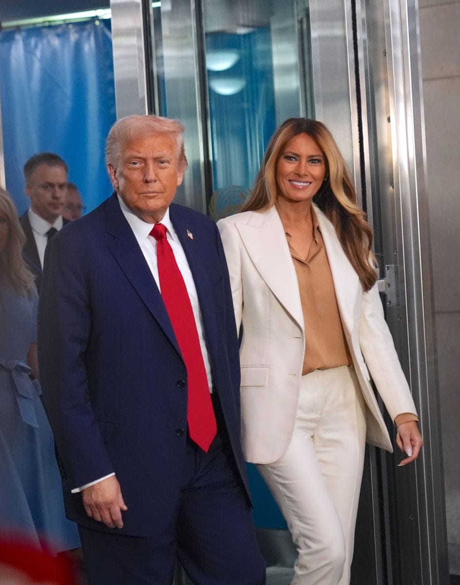 During his speech to the General Assembly, just moments later, Trump opened with a jab at the building’s infrastructure and tech.