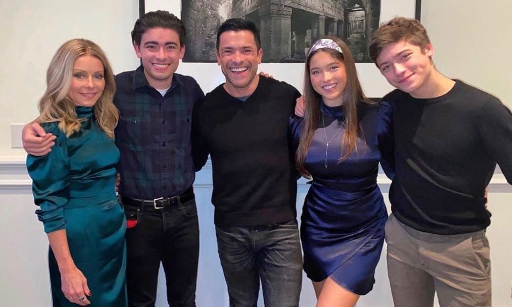 Kelly and Mark are also parents to sons Michael and Joaquin