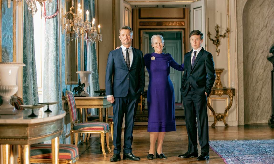 The pictures are part of a portrait series to mark the Danish Queen's 80th birthday