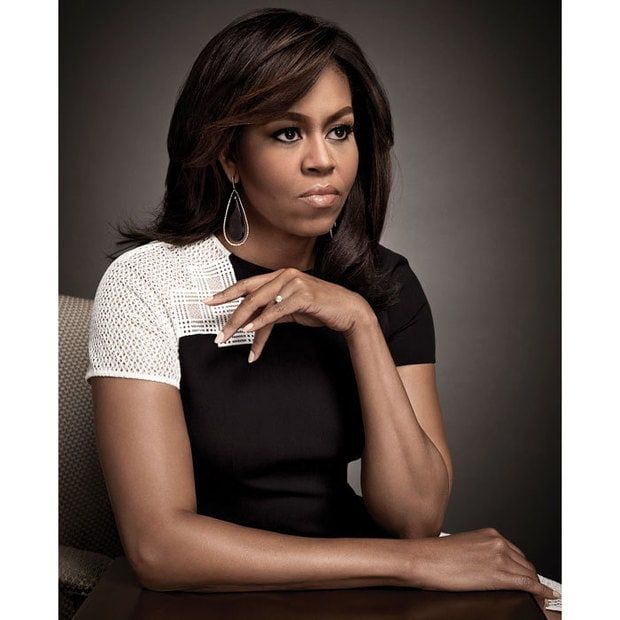 Michelle refers to herself as a "product of pop culture."
<br>
Photo: Art Streiber from the East Wing Reception Room