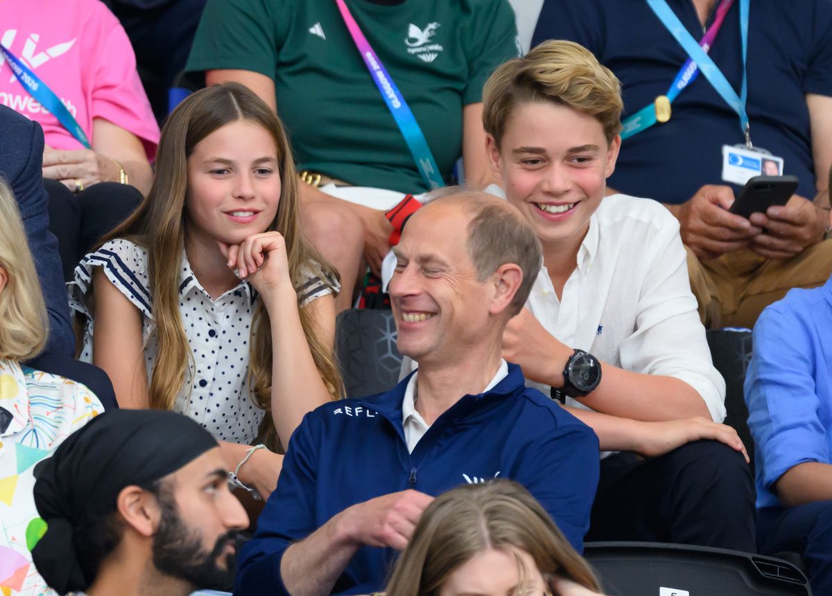 Princess Charlotte of Wales, Prince Edward, Duke of Edinburgh and Prince George of Wales attend the track Cycling during the 2026 Commonwealth Games