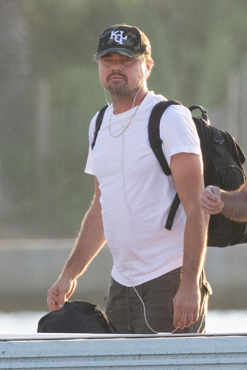 Leonardo DiCaprio looks effortlessly cool on vacation with girlfriend Vittoria Ceretti and longtime friend Tobey Maguire