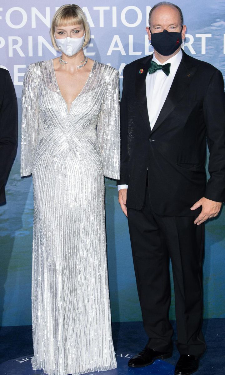 Princess Charlene dazzled in a sequin gown at the gala