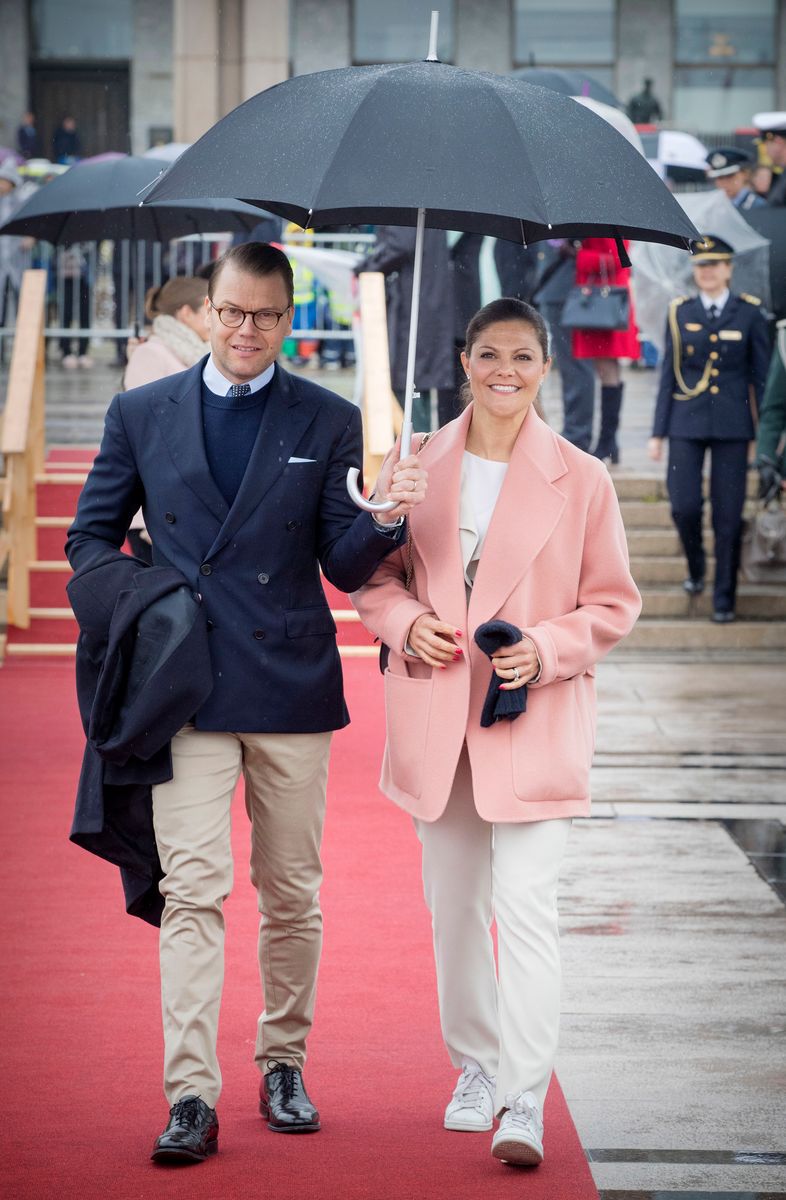 Crown Princess Victoria and Prince Daniel of Sweden join King Harald and Queen Sonja’s 80th birthday celebrations aboard the royal yacht Norge in Oslo in May 2017.