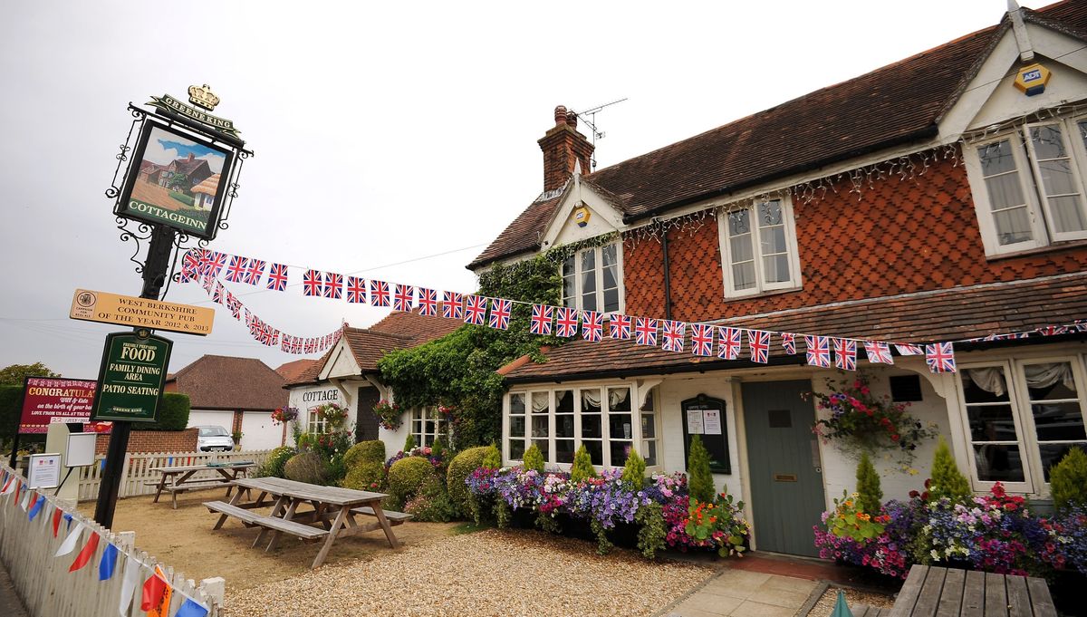 A general view of the Cottage Inn in Bucklebury, the family home of the Middletons.